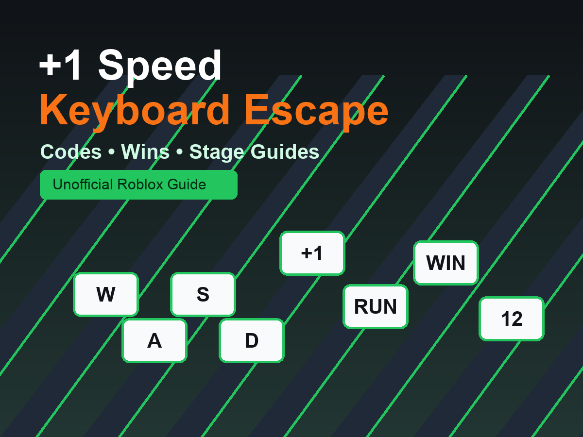Speed Keyboard Escape official Roblox cover art
